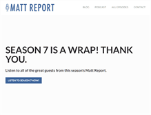 Tablet Screenshot of mattreport.com